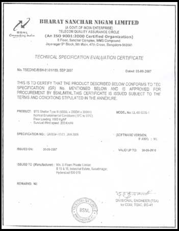 Ufoam Certification